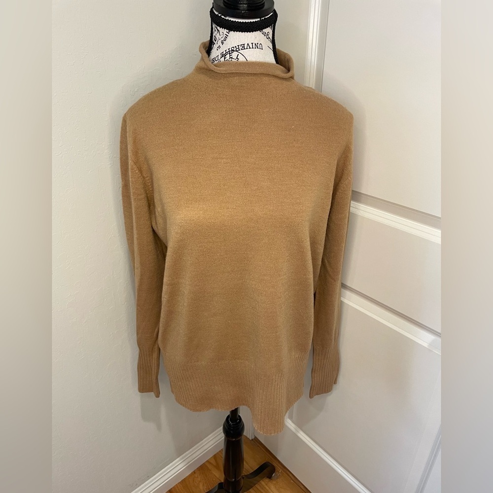 French Connection Size XL Roll Neck Cozy Gold beige Color